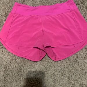 Lululemon Athletica Bright Pink Athletic Shorts 4”
